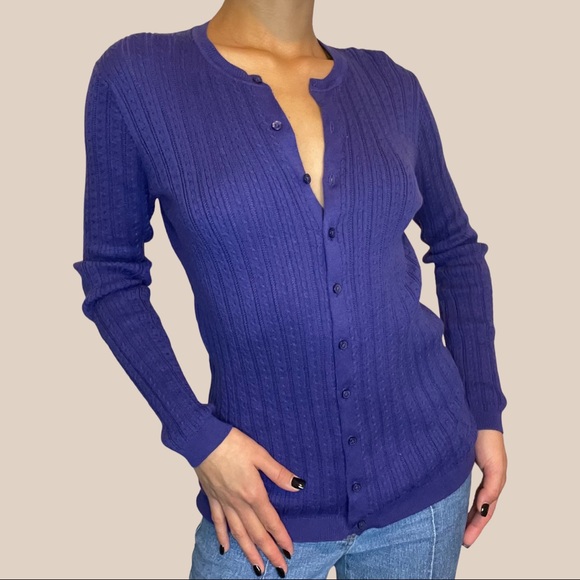 Purple knit cardigan - Picture 3 of 4
